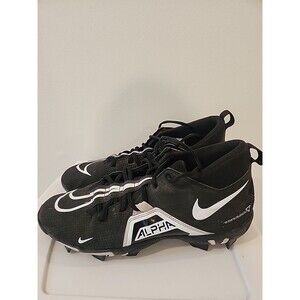 Nike Alpha Fastflex Football Cleats Lace Up Shoes Black White Men's Size 11.5